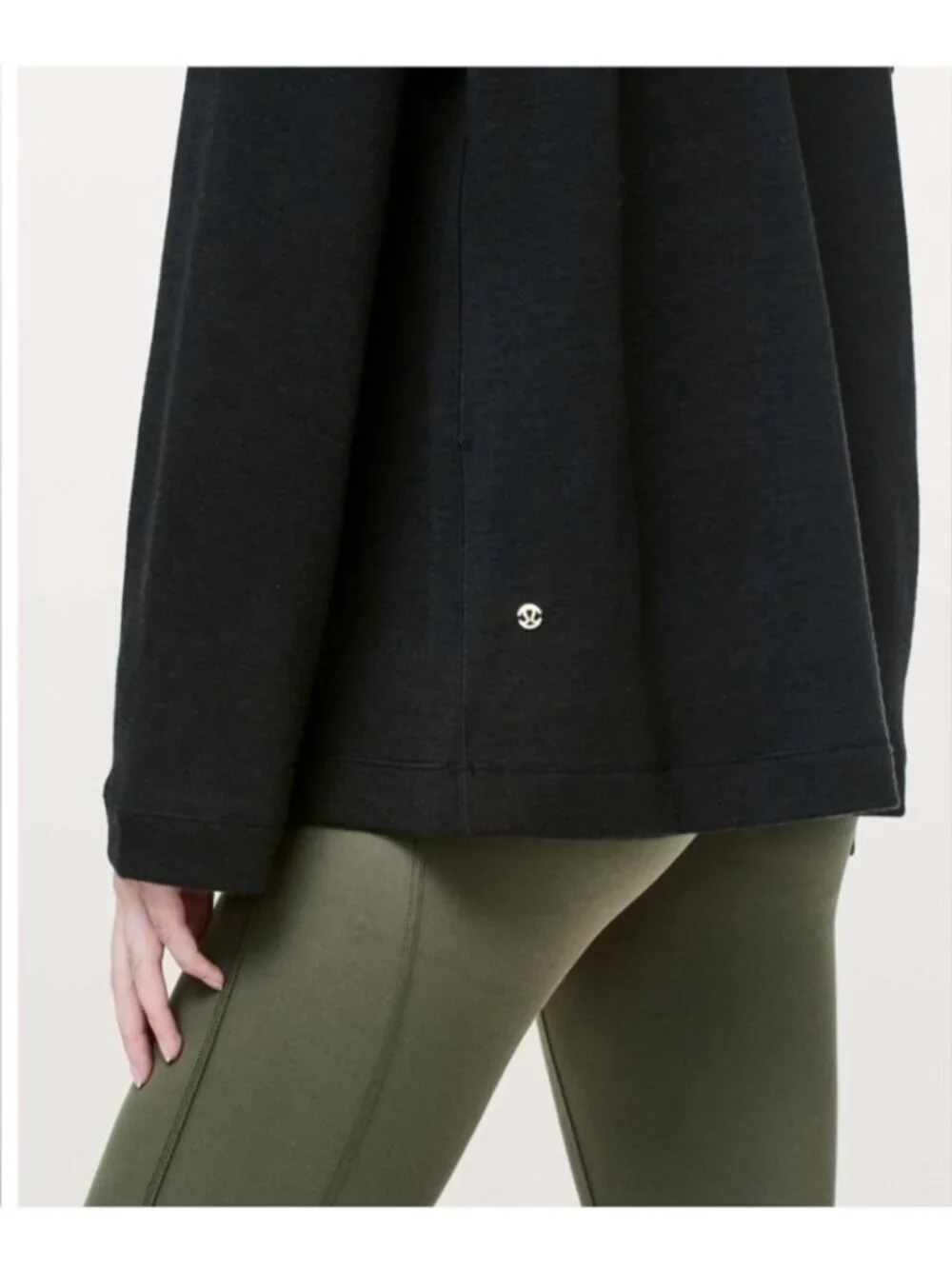 Lululemon Black Principal Dancer Funnel Neck Merino Wool Sweater - 10/12